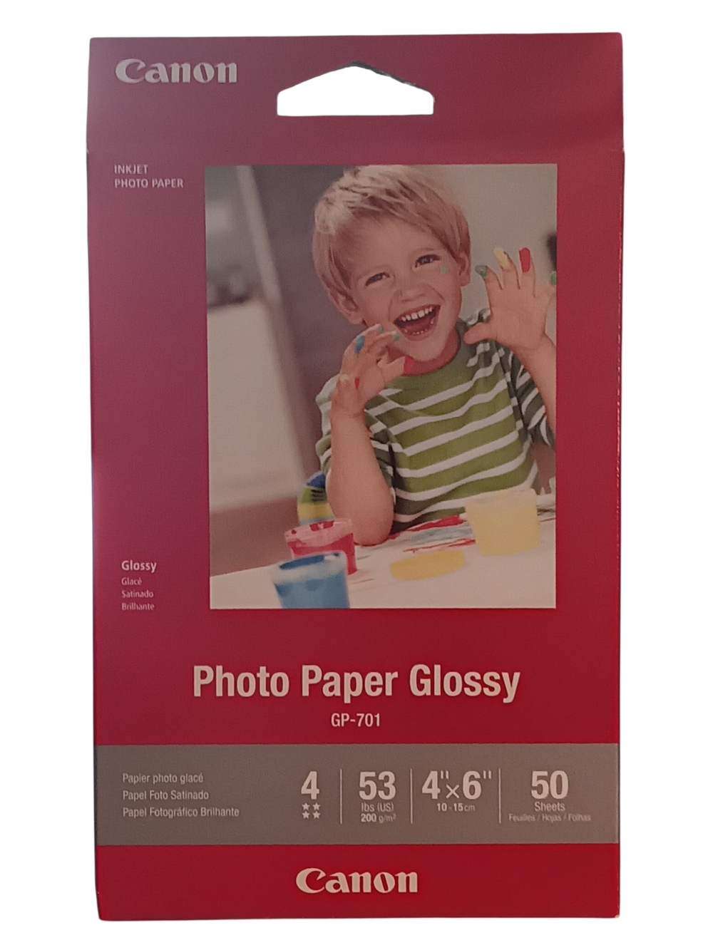 2 Packs Canon Photo Paper Glossy - Red Packaging